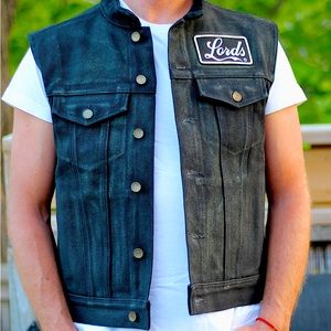Lords of Gastown Baja Cut Canvas Vest size Large Waxed